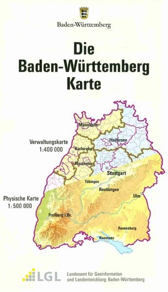 Produktbild: Die Baden-W&uuml;rttemberg Karte