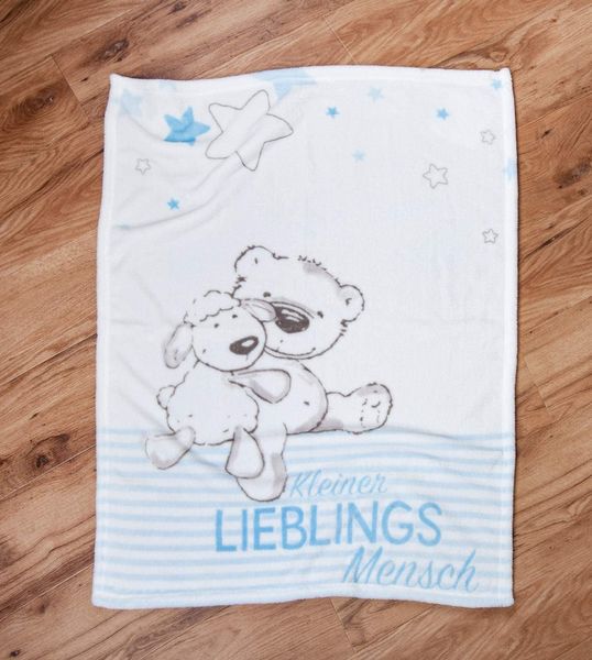 Produktbild: Herding 1440212014 - Lieblingsmensch, Decke, Polyester, blau, 75x100 cm