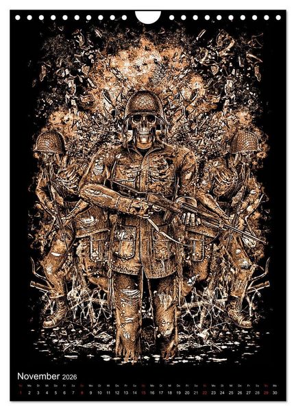 Produktbild: BLOODBOY/WAR ILLUSTRATION (Wandkalender 2026 DIN A4 hoch), CALVENDO Monatskalender