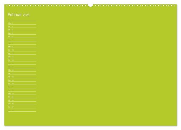 Produktbild: Bastel-Geburtstagskalender gr&uuml;n / Geburtstagskalender (Wandkalender 2026 DIN A2 quer), CALVENDO Monatskalender