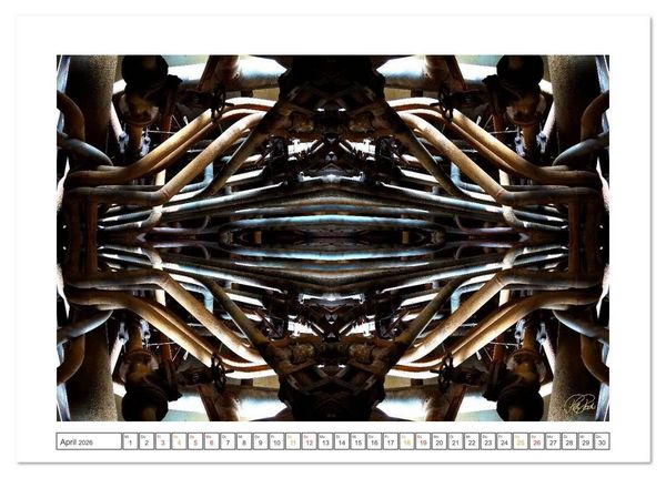 Produktbild: Faszination Spiegelung - Industrie und Technik (Tischkalender 2026 DIN A5 quer), CALVENDO Monatskalender