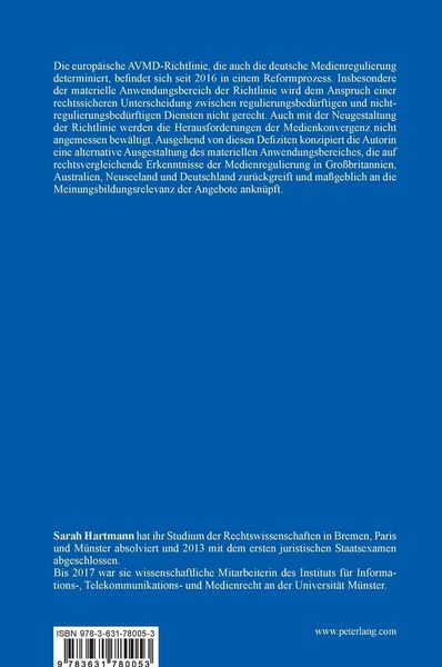 Produktbild: Die europ&auml;ische Regulierung audiovisueller Mediendienste