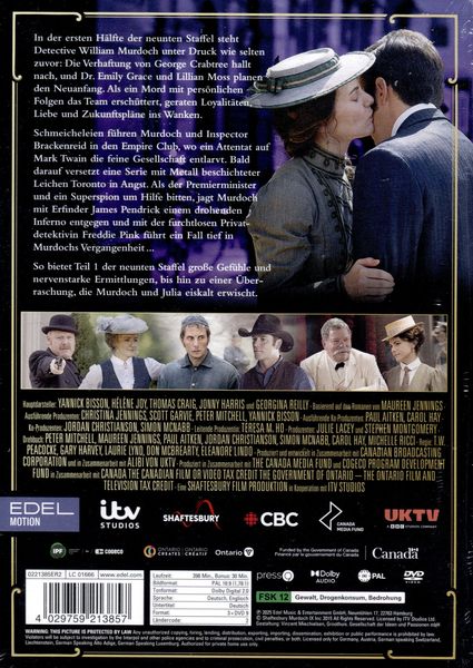 Produktbild: Murdoch Mysteries - Staffel 9 - Teil 1 [3 DVDs]