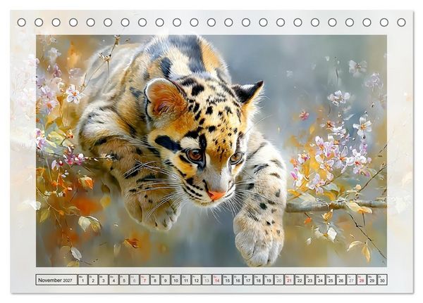 Produktbild: Nebelparder. Zuhause im dichten Regenwald (Tischkalender 2027 DIN A5 quer), CALVENDO Monatskalender