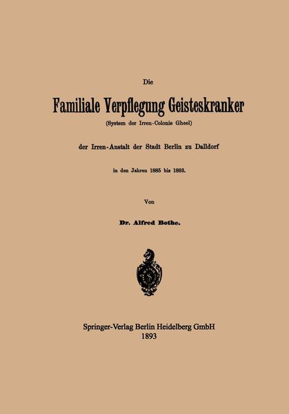Produktbild: Die Familiale Verpflegung Geisteskranker