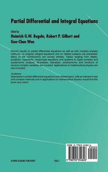 Produktbild: Partial Differential and Integral Equations
