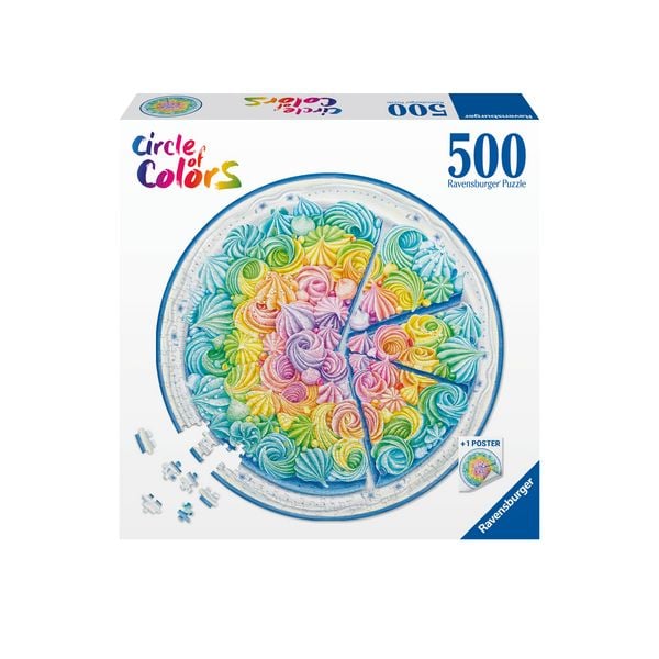 Produktbild: Erwachsenenpuzzle 500 Teile - Circle of Colors - Regenbogenkuchen