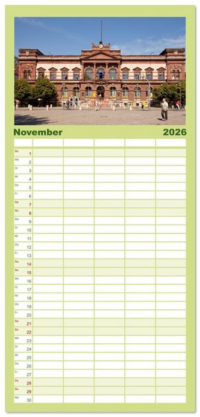 Produktbild: Familienplaner 2026 - Th&uuml;ringen - Weimar mit 5 Spalten (Wandkalender, 21 x 45 cm) CALVENDO