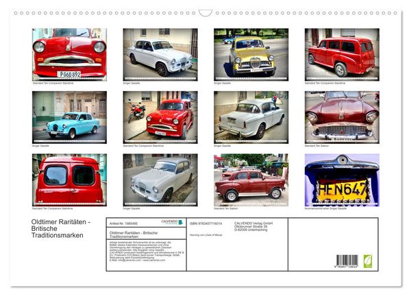 Produktbild: Oldtimer Rarit&auml;ten - Britische Traditionsmarken (Wandkalender 2026 DIN A2 quer), CALVENDO Monatskalender