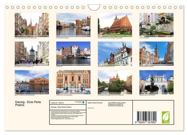 Produktbild: Danzig - Eine Perle Polens (Wandkalender 2026 DIN A4 quer), CALVENDO Monatskalender