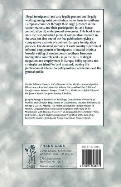 Produktbild: Immigrants and the Informal Economy in Southern Europe
