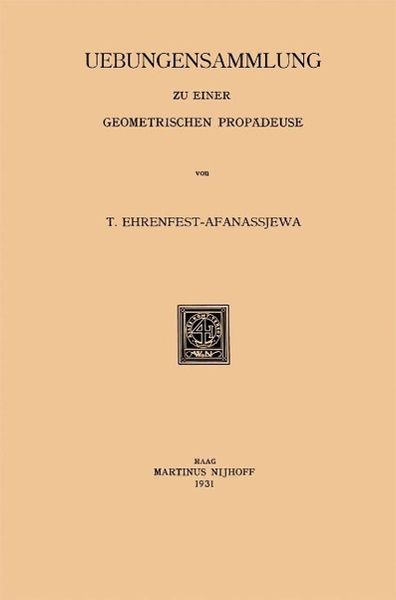 Produktbild: Uebungensammlung zu einer Geometrischen Prop&auml;deuse