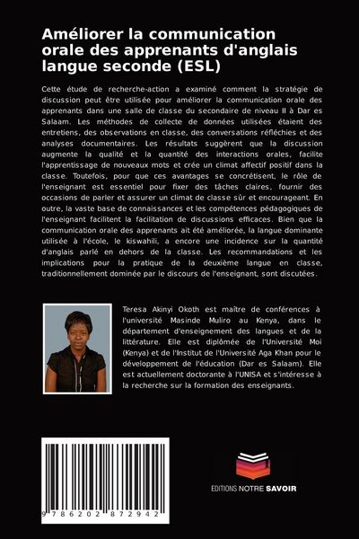 Produktbild: Am&eacute;liorer la communication orale des apprenants d'anglais langue seconde (ESL)