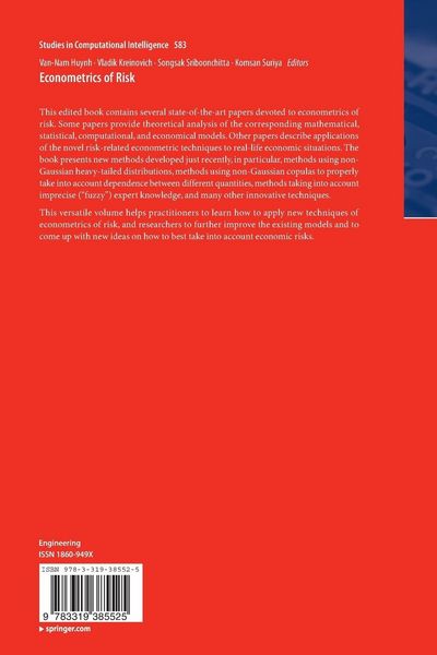 Produktbild: Econometrics of Risk