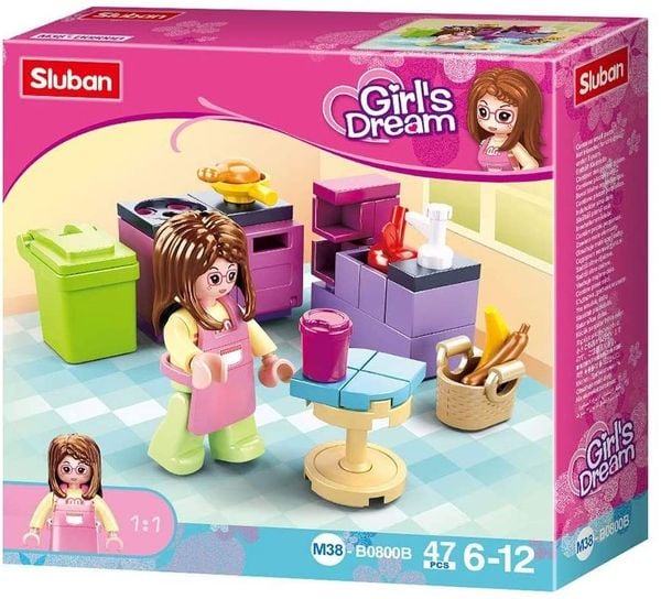Produktbild: Sluban M38-B0800B - Girls Dream, K&uuml;che, Mini-Bauset, Klemmbausteine