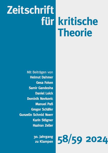 Produktbild: Zeitschrift f&uuml;r kritische Theorie, Heft 58/59