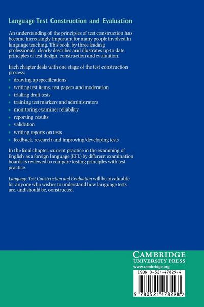 Produktbild: Language Test Construction and Evaluation