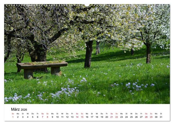 Produktbild: SCHW&Auml;BISCH-BADISCHE LANDSCHAFTEN (hochwertiger Premium Wandkalender 2026 DIN A2 quer), Kunstdruck in Hochglanz