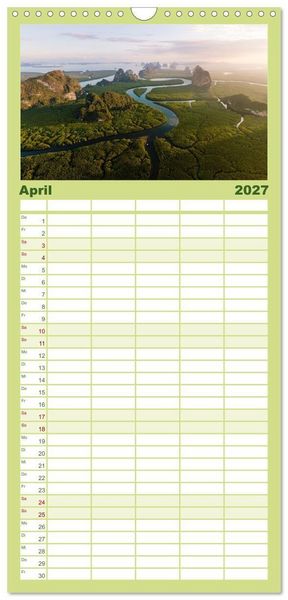 Produktbild: Familienplaner 2027 - Magische Natur - Unsere sch&ouml;ne Welt mit 5 Spalten (Wandkalender, 21 x 45 cm) CALVENDO
