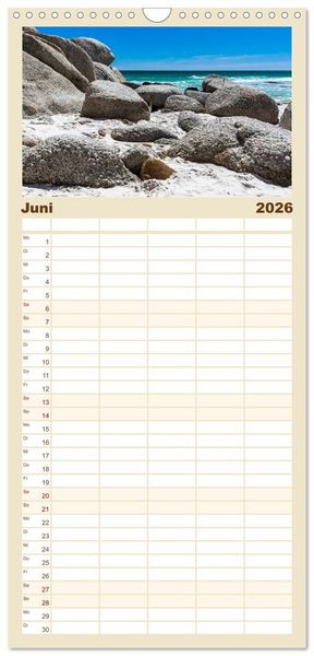 Produktbild: Familienplaner 2026 - S&uuml;dafrika - Garden Route mit 5 Spalten (Wandkalender, 21 x 45 cm) CALVENDO