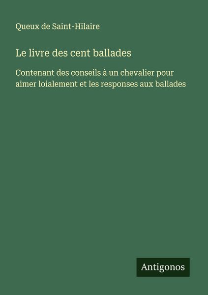 Produktbild: Le livre des cent ballades