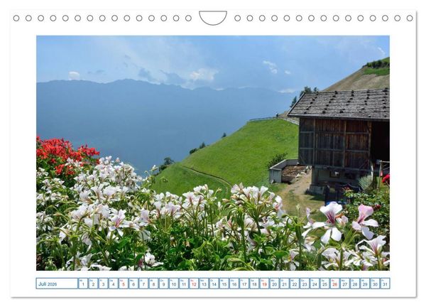 Produktbild: Wandergebiet S&uuml;dtirol (Wandkalender 2026 DIN A4 quer), CALVENDO Monatskalender
