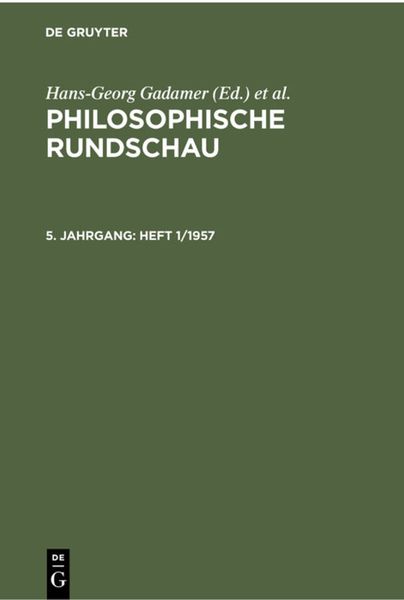 Produktbild: Heft 1/1957