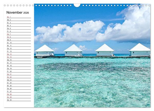 Produktbild: So sch&ouml;n sind die Malediven (Wandkalender 2026 DIN A3 quer), CALVENDO Monatskalender