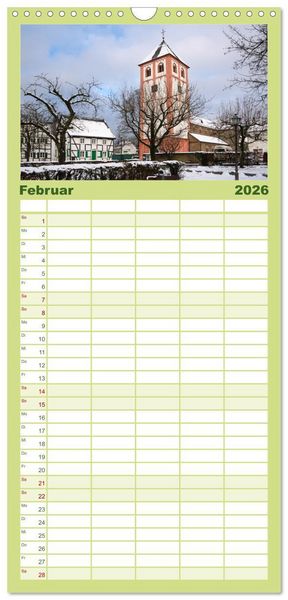 Produktbild: Familienplaner 2026 - Heimat Entdecken: Bergisches Land mit 5 Spalten (Wandkalender, 21 x 45 cm) CALVENDO