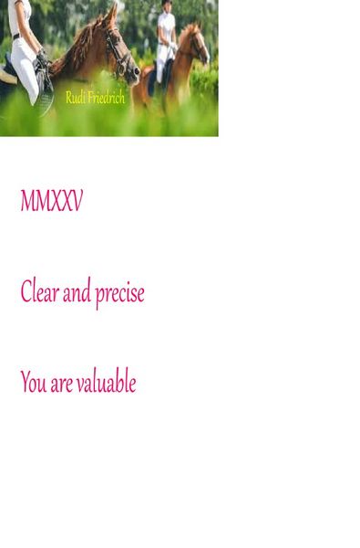 Produktbild: Clear and precise