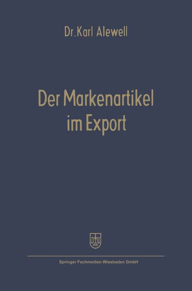 Produktbild: Der Markenartikel im Export