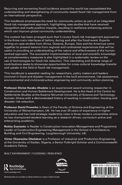 Produktbild: Handbook of Flood Risk Management and Community Action