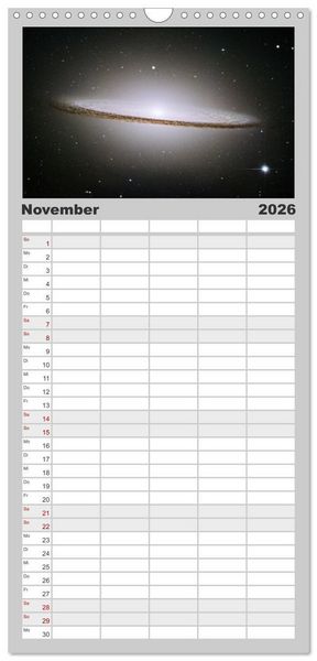 Produktbild: Familienplaner 2026 - Hubble - 35 Jahre atemberaubende Aufnahmen mit 5 Spalten (Wandkalender, 21 x 45 cm) CALVENDO