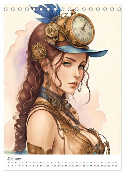 Produktbild: Steam-Punk-Girls - Eine charmante und sympathische Subkultur (Tischkalender 2026 DIN A5 hoch), CALVENDO Monatskalender