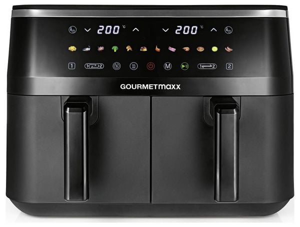 Produktbild: GourmetMaxx 16818 Hei&szlig;luft-Fritteuse 12l 2800W Antihaftbeschichtung, BPA-frei, Cool-Touch-Geh&auml;use, digitaler Timer, Grillfunktion