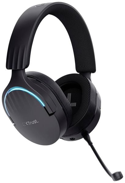 Produktbild: Trust GXT491 FAYZO Over Ear Headset Bluetooth&reg; Virtual Surround Schwarz Surround-Sound, Mikrofon-Stummschaltung, Lautst&auml;rkeregelung Gaming