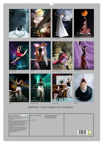 Produktbild: Ballerinen - Anmut, Eleganz und Leichtigkeit (Wandkalender 2026 DIN A2 hoch), CALVENDO Monatskalender