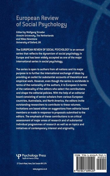 Produktbild: European Review of Social Psychology