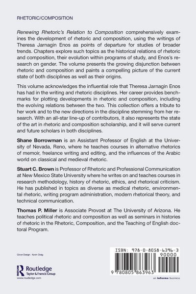 Produktbild: Renewing Rhetoric's Relation to Composition