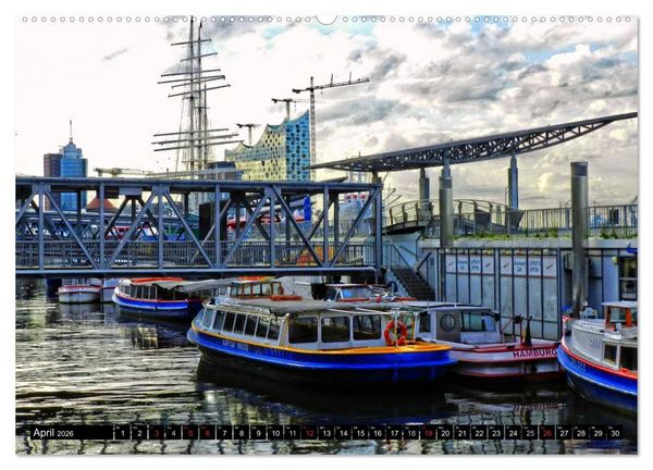 Produktbild: Faszination Hafen - Hamburg (hochwertiger Premium Wandkalender 2026 DIN A2 quer), Kunstdruck in Hochglanz