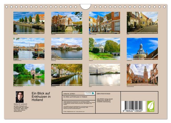 Produktbild: Ein Blick auf Enkhuizen in Holland (Wandkalender 2026 DIN A4 quer), CALVENDO Monatskalender