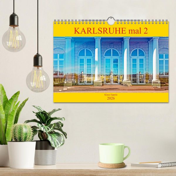 Produktbild: Karlsruhe mal 2 (Wandkalender 2026 DIN A4 quer), CALVENDO Monatskalender
