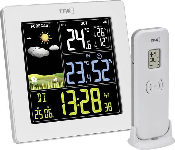 Produktbild: TFA Dostmann SUN 2 35.1174.02 Funk-Wetterstation Vorhersage f&uuml;r 12 bis 24 Stunden Anzahl Sensoren max. 3 St.