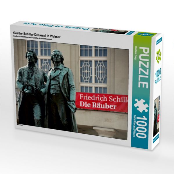 Produktbild: CALVENDO Puzzle Goethe-Schiller-Denkmal in Weimar | 1000 Teile Lege-Gr&ouml;&szlig;e 64x48cm Foto-Puzzle f&uuml;r gl&uuml;ckliche Stunden