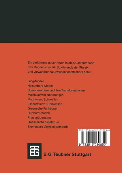 Produktbild: Quantentheorie des Magnetismus