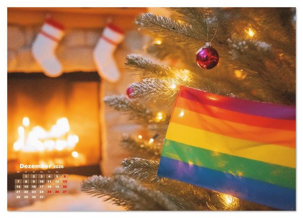 Produktbild: LGBTQ Pride - Regenbogenzeit, der Kalender f&uuml;r Vielfalt und Liebe (Tischkalender 2026 DIN A5 quer), CALVENDO Monatskalender