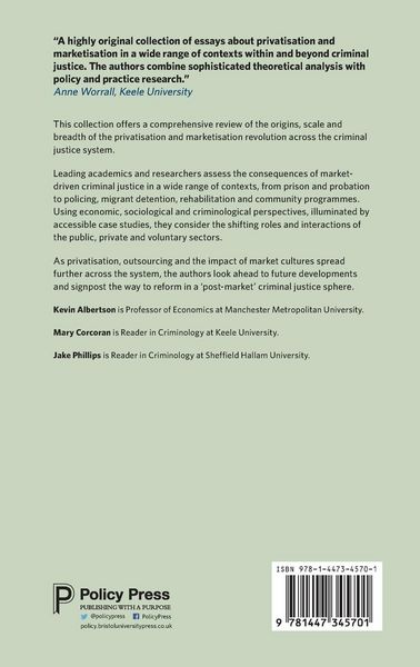 Produktbild: Marketisation and Privatisation in Criminal Justice