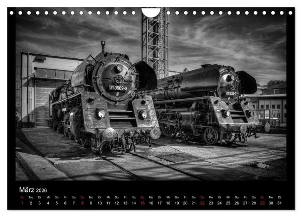 Produktbild: Dampflokomotiven (Wandkalender 2026 DIN A4 quer), CALVENDO Monatskalender