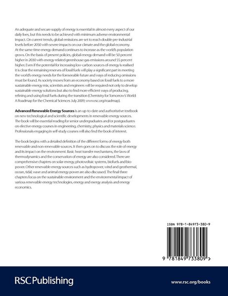 Produktbild: Advanced Renewable Energy Sources