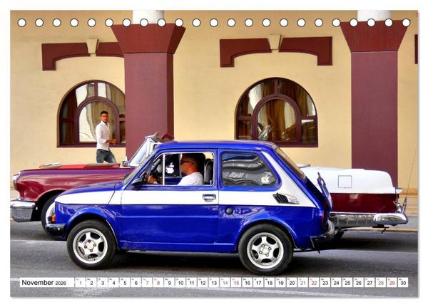 Produktbild: Polski Fiat 126p - Kult auf Kuba (Tischkalender 2026 DIN A5 quer), CALVENDO Monatskalender